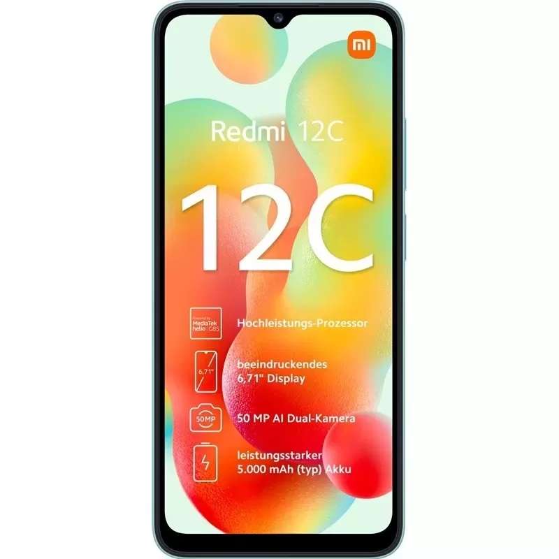 Telefon Mobil Xiaomi Redmi 12C 128GB Flash 6GB RAM Dual SIM 4G Green