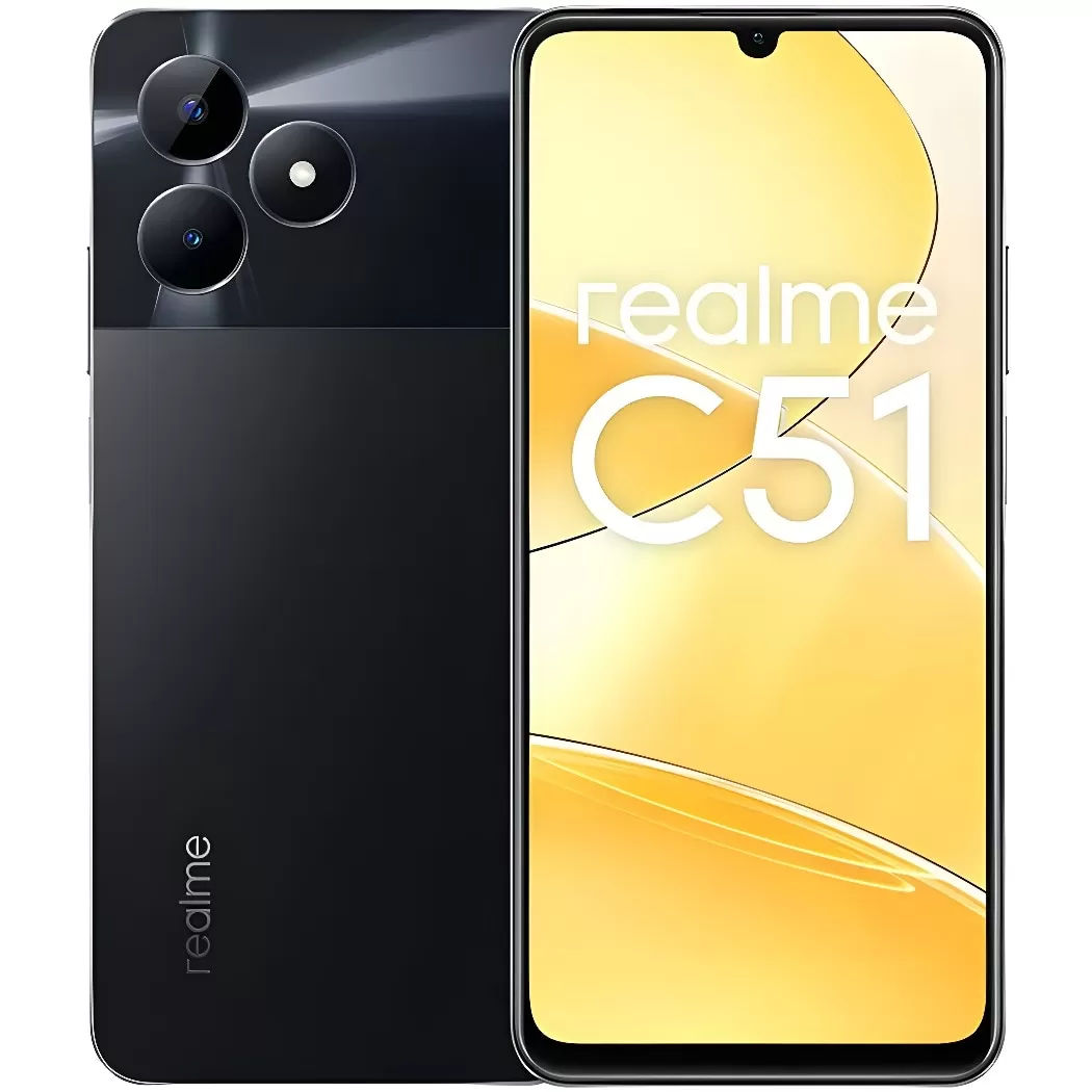 Telefon Mobil Realme C51 128GB Flash 4GB RAM Dual SIM 4G Carbon Black