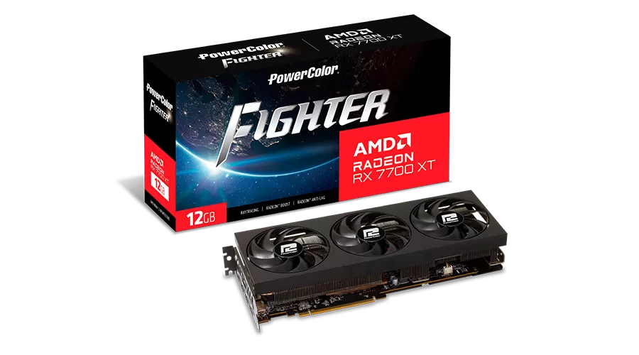 Placa Video PowerColor Fighter Radeon RX 7700 XT 12GB GDDR6 192 biti