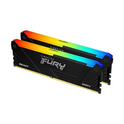 Memorie Desktop Kingston Fury Beast RGB 32GB(2 x 16GB) DDR4 3733Mhz