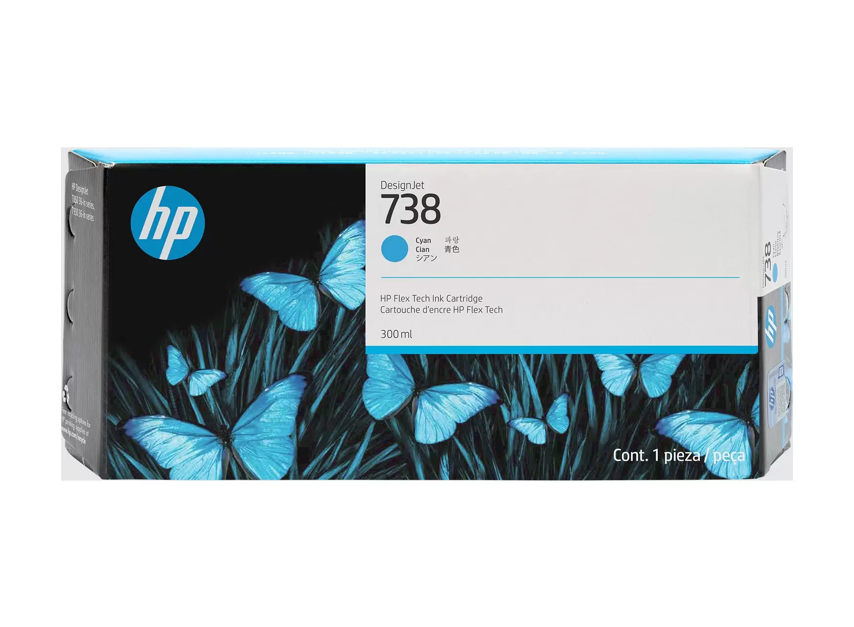 Cartus Inkjet HP DesignJet 738 300ml Cyan