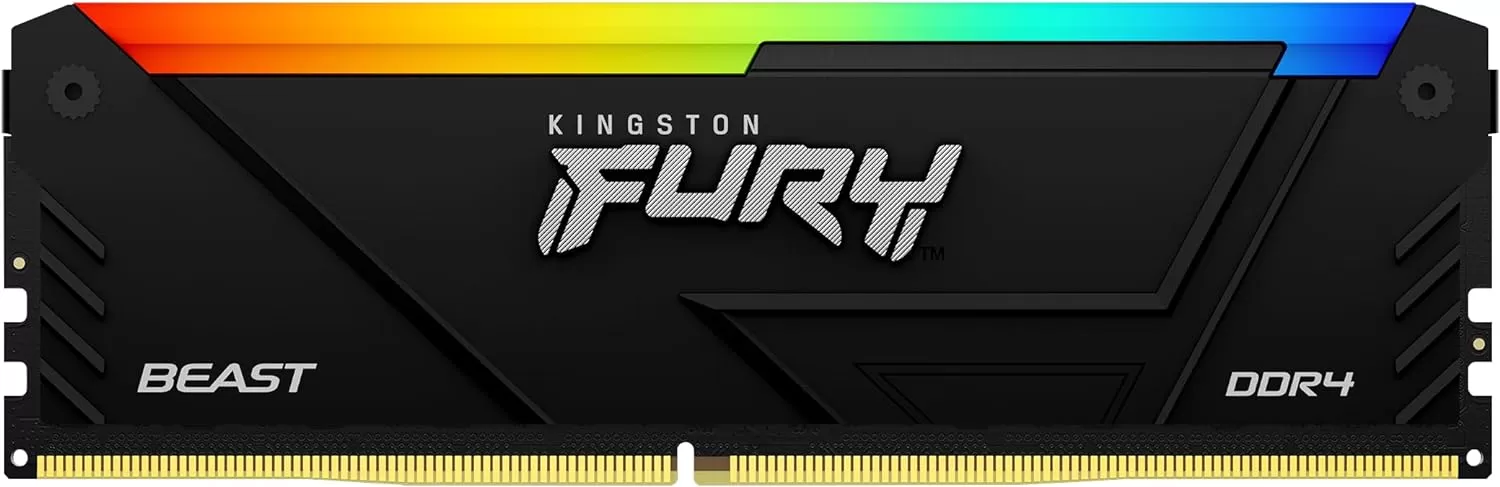 Memorie Desktop Kingston Fury Beast Black RGB 16GB DDR4 3200Mhz