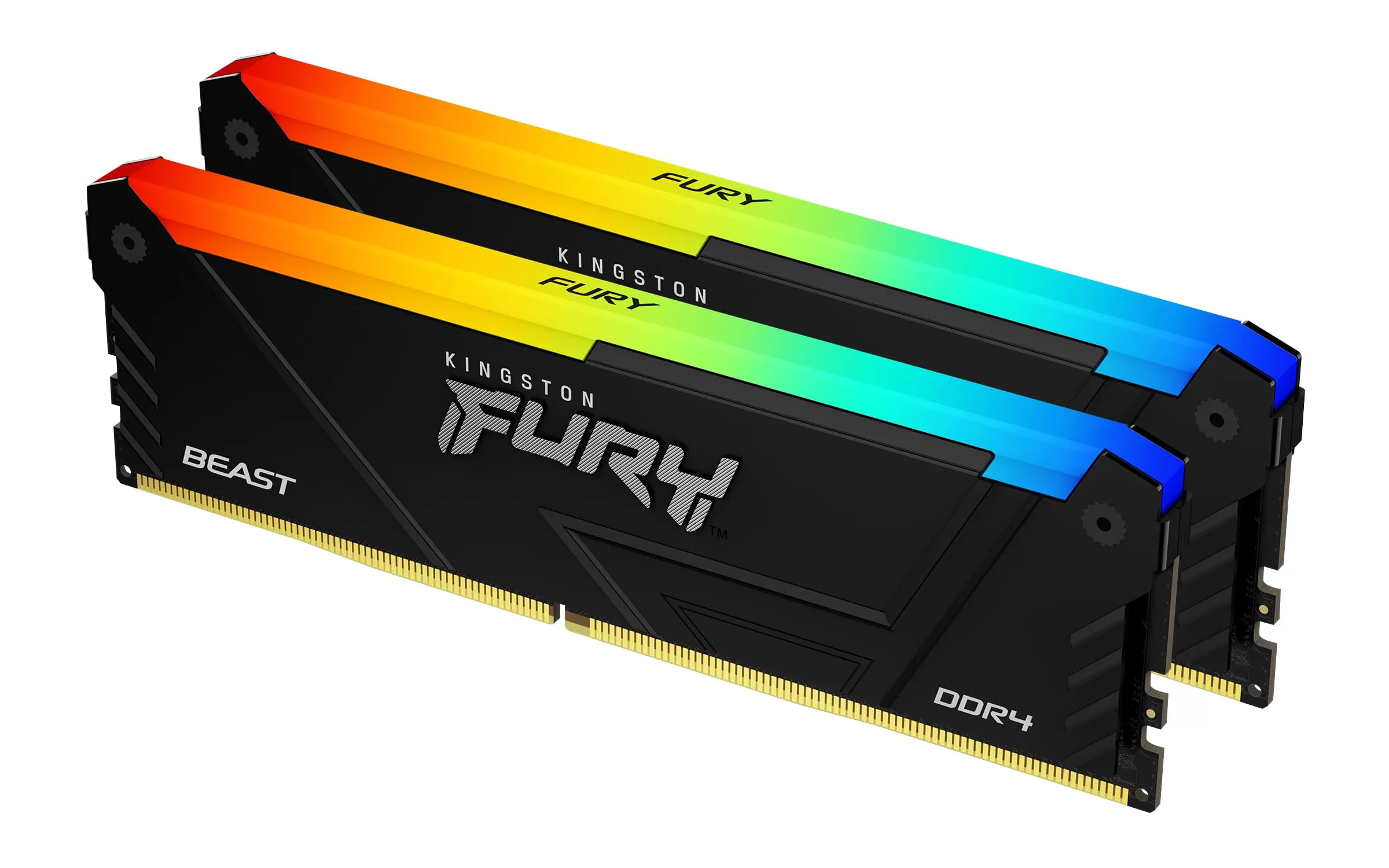 Memorie Desktop Kingston Fury Beast RGB 32GB(2 x 16GB) DDR4 2666Mhz Black PnP