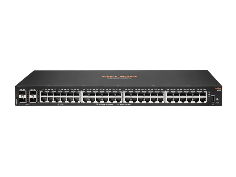 Switch HPE Aruba Networking CX 6000 cu management fara PoE 48x1000Mbps RJ45 + 4xSFP