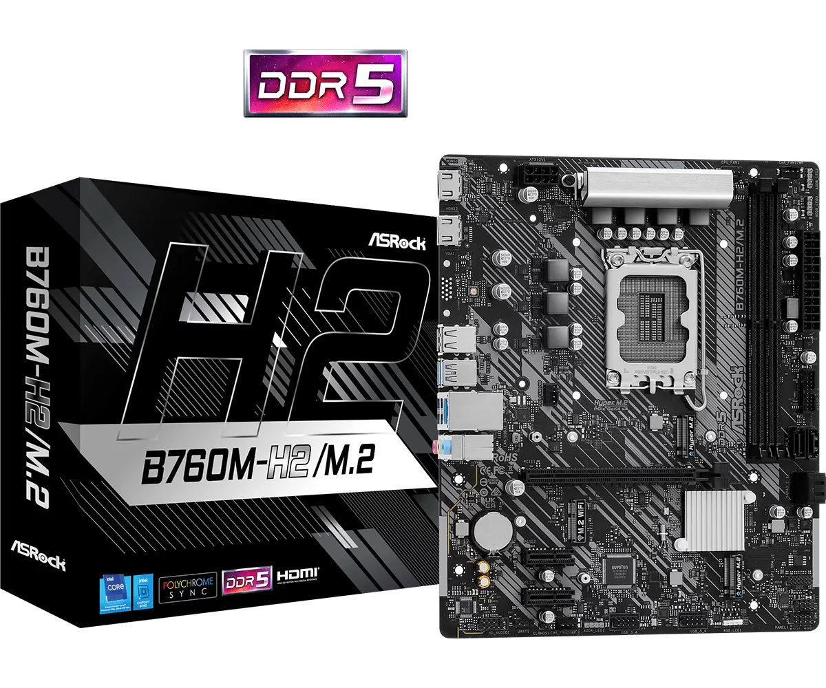 Placa de baza AsRock B760M-H2/M.2 Socket 1700