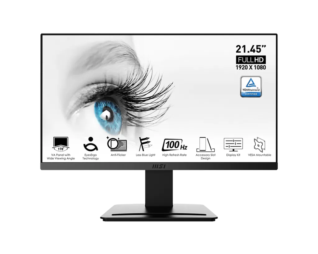 Monitor LED MSI PRO MP223 21.45" Full HD 1ms Black