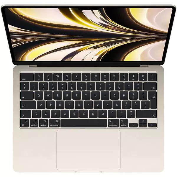 Notebook Apple MacBook Air 13 (2022) 13.6" Apple M2 8-core GPU 8-core RAM 8GB SSD 256GB Tastatura USA Starlight Gold