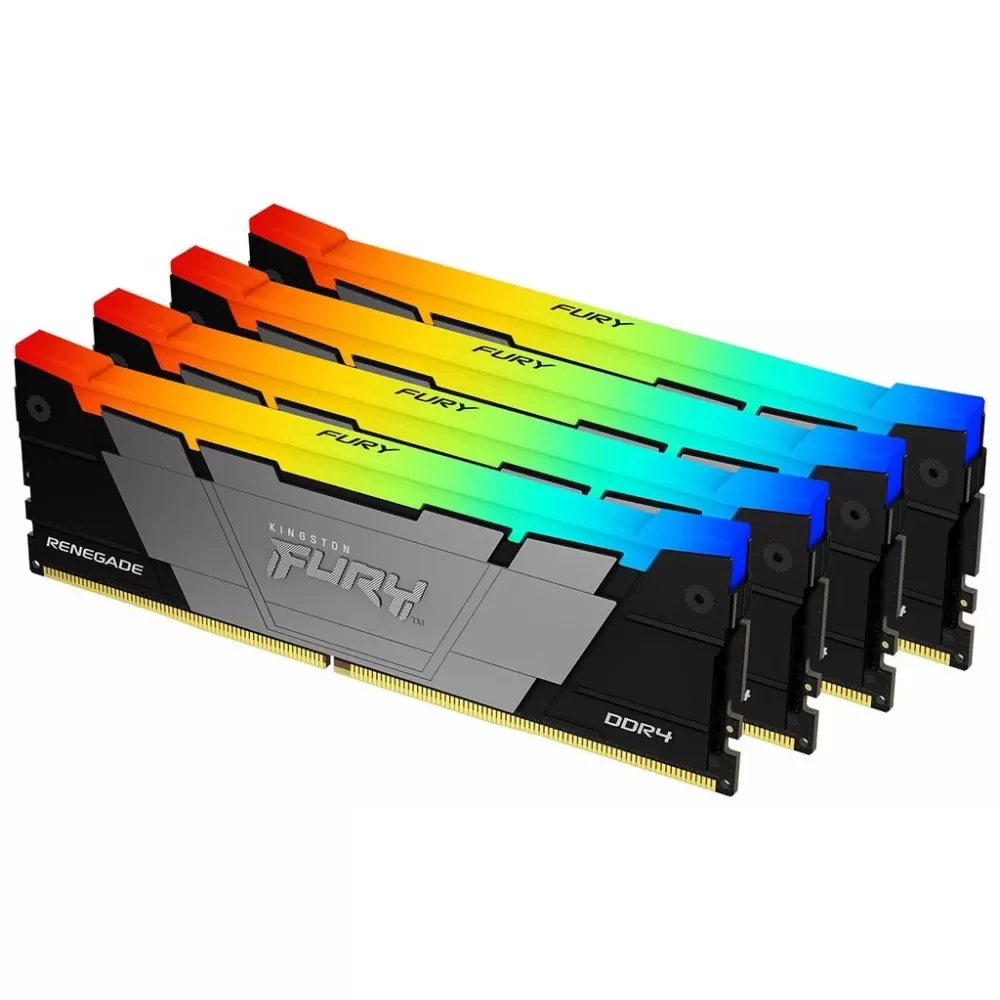 Memorie Desktop Kingston Fury Renegade RGB Black XMP 128GB(4 x 32GB) DDR4 3200MHz CL16