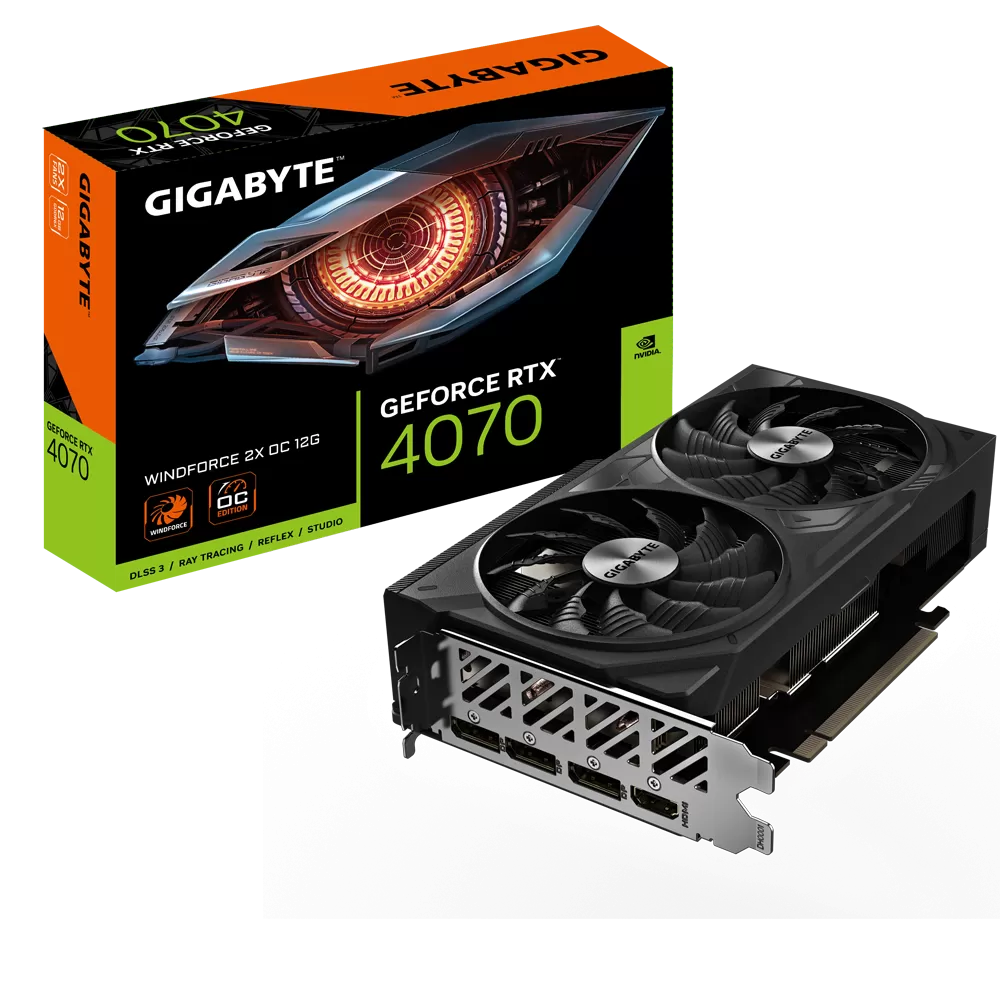 Placa Video Gigabyte GeForce RTX 4070 WINDFORCE 2X OC 12G 12GB GDDR6X 192 biti