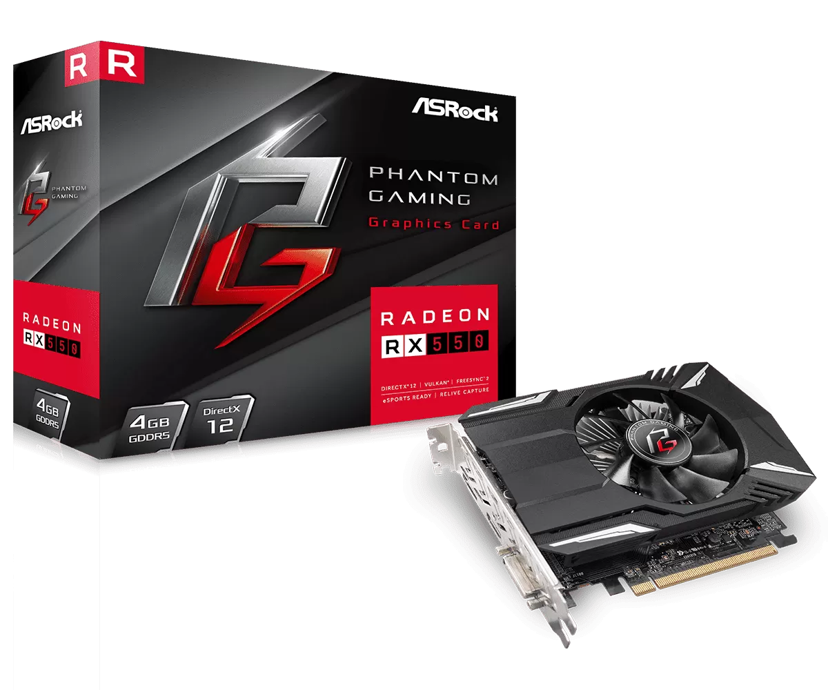 Placa Video Asrock Radeon RX550 Phantom Gaming 4GB GDDR5 128 biti