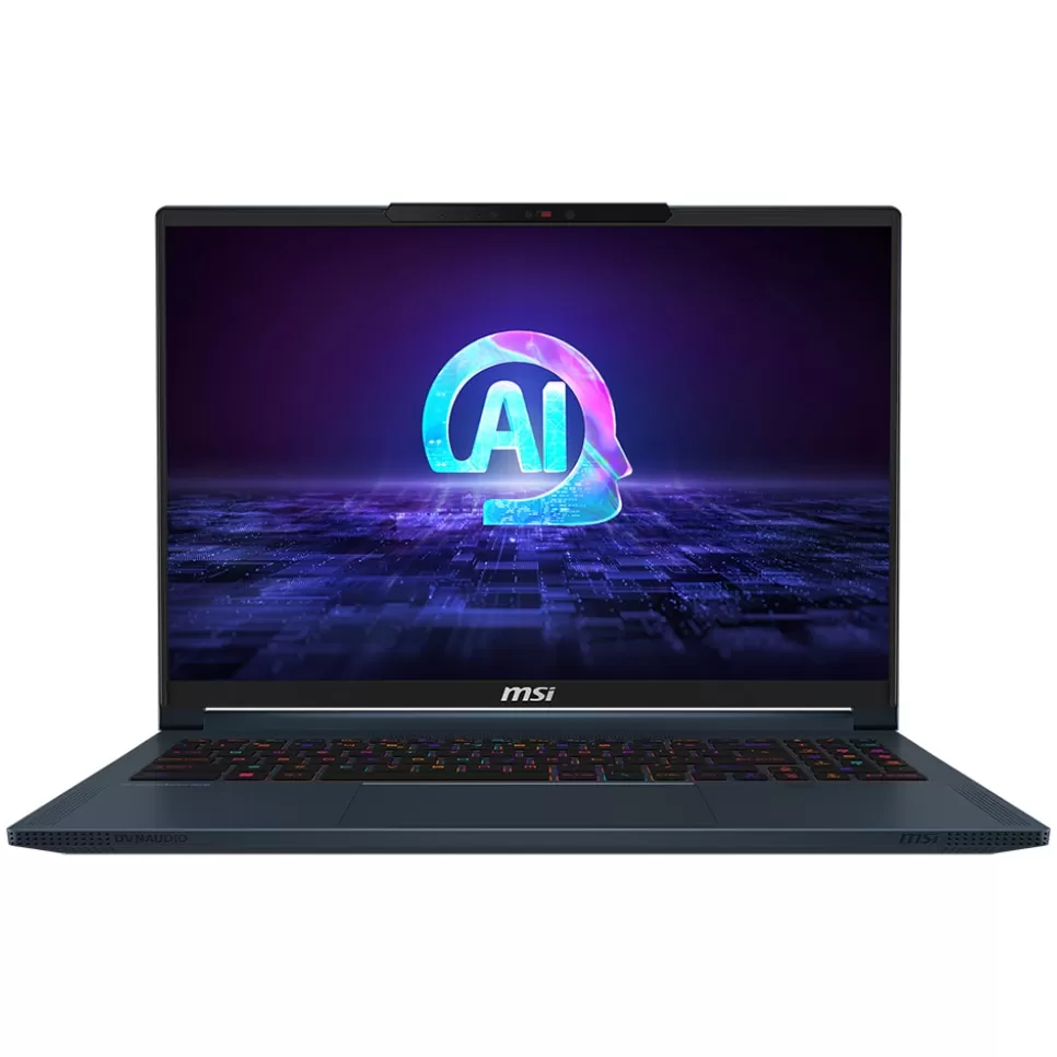 Notebook MSI Stealth 16 AI Studio A1VGG 16" QHD+ 240Hz Intel Core Ultra 9 185H RTX 4070-8GB RAM 32GB SSD 2TB No OS Blue