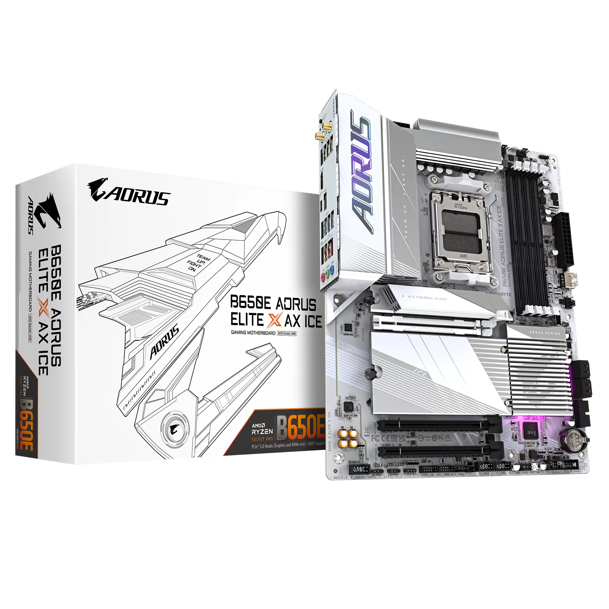 Placa de baza Gigabyte B650E AORUS ELITE X AX ICE  Socket AM5