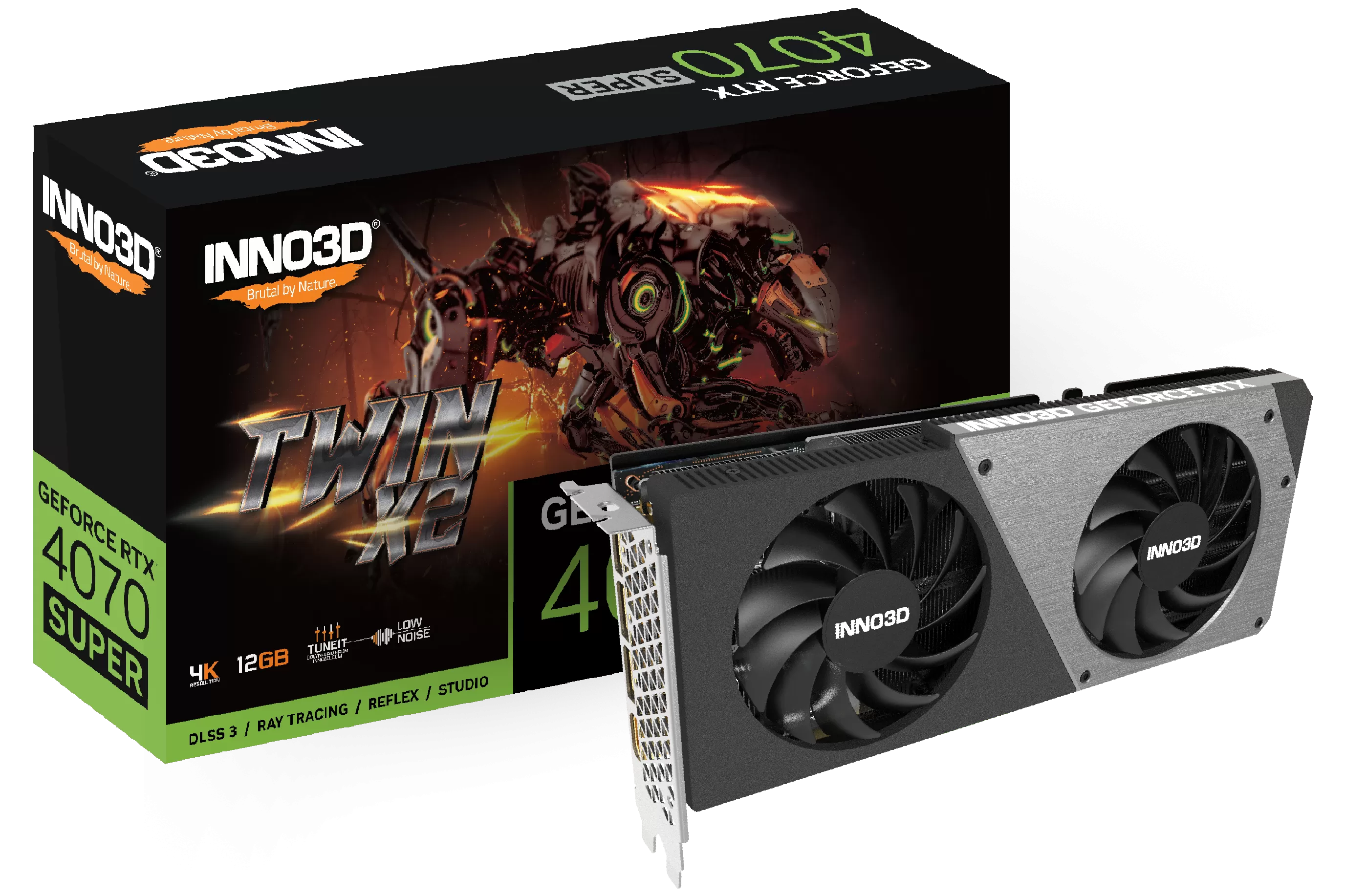 Placa Video Inno3D GeForce RTX 4070 SUPER TWIN X2 12GB GDDR6X 192 biti