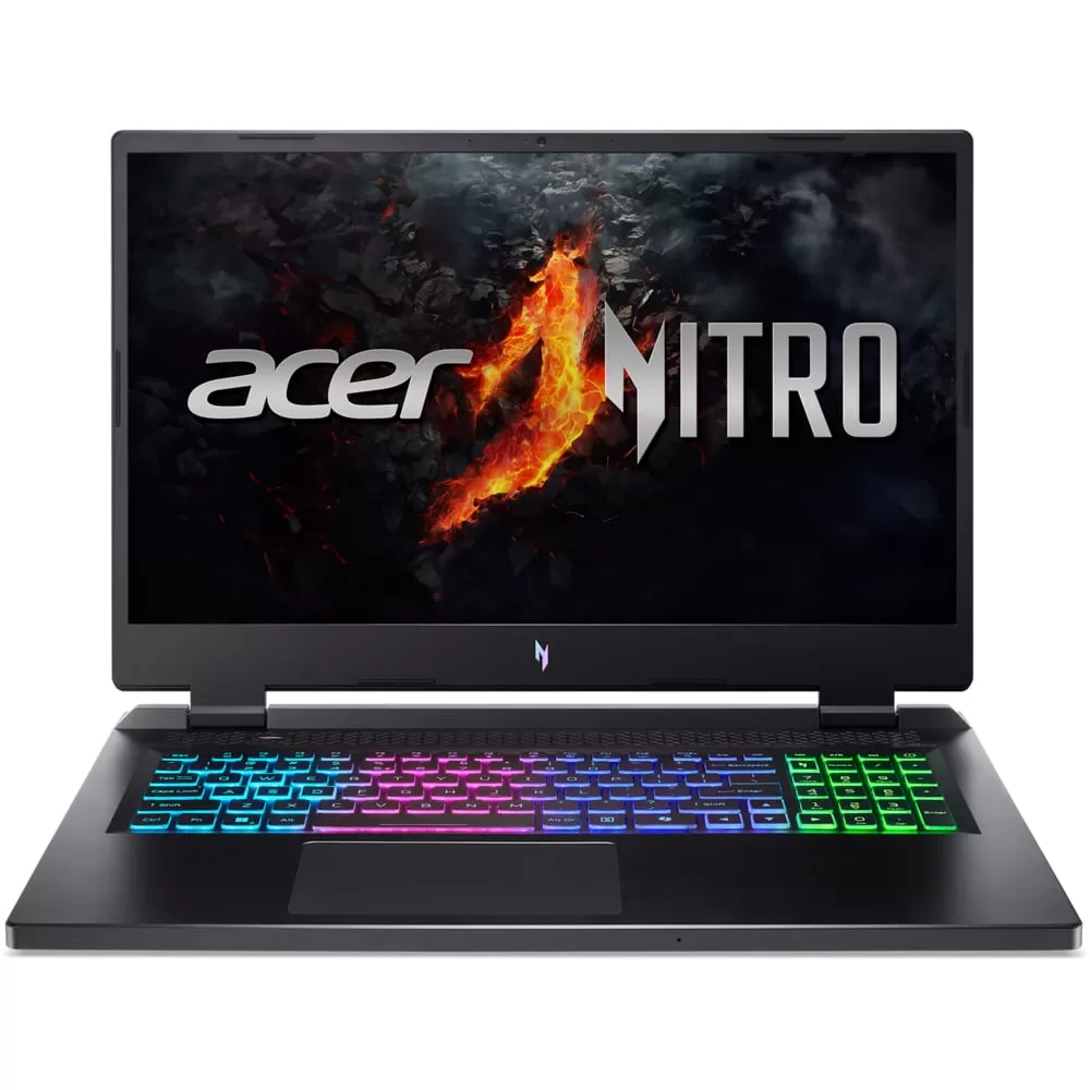 Notebook Acer Nitro AN17-42 17.3" Full HD 165Hz AMD Ryzen 7 8845HS RTX 4050-6GB RAM 16GB SSD 512GB No OS Obsidian Black