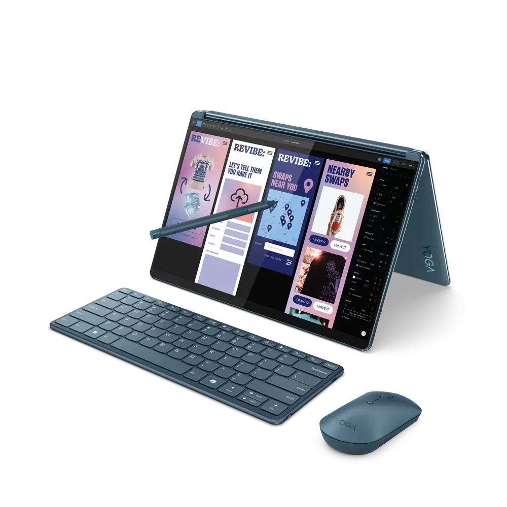 Ultrabook Lenovo Yoga Book 9 13IMU9 13.3" 2.8K OLED Touch Intel Core Ultra 7 155U RAM 16GB SSD 1TB Windows 11 Home Tidal Teal