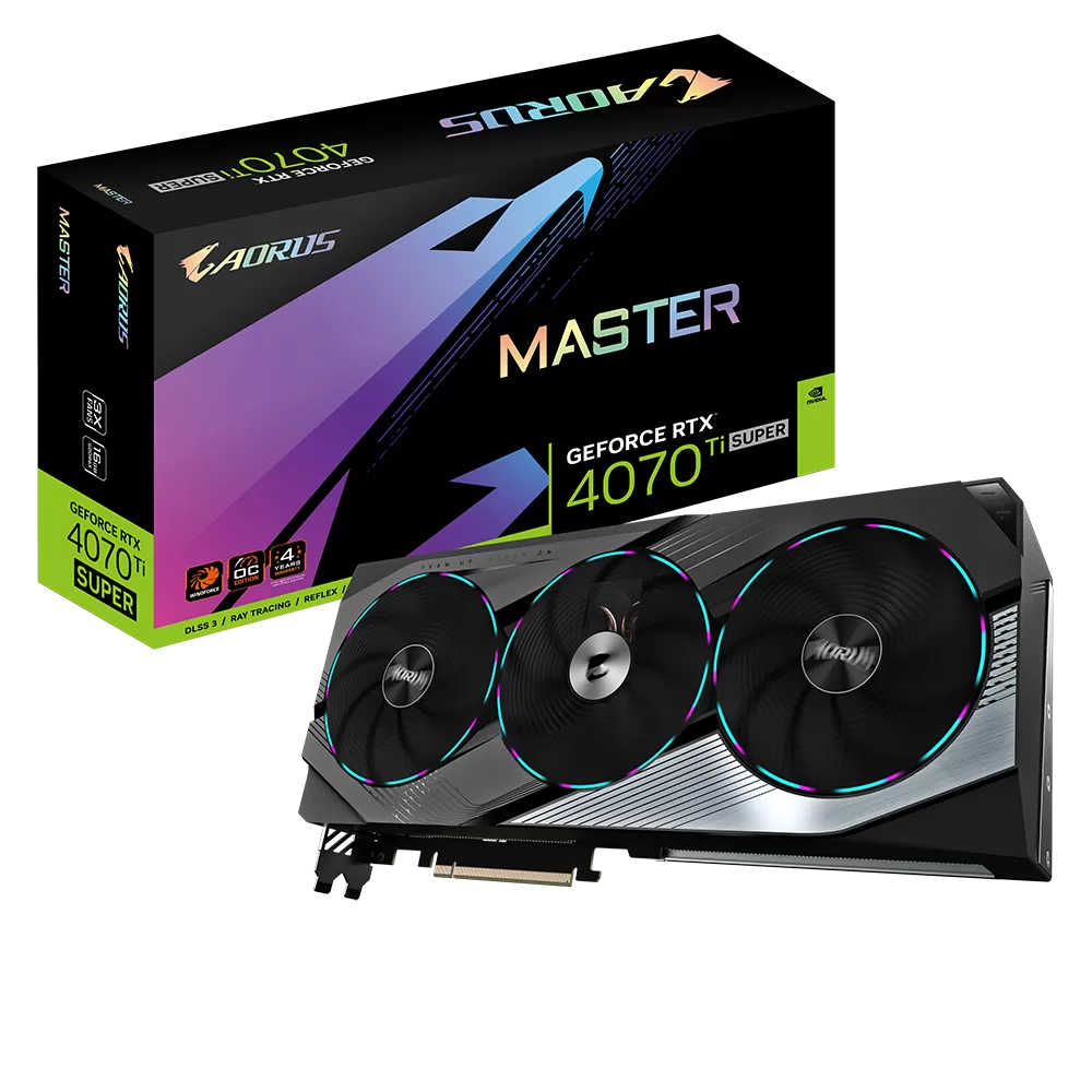 Placa Video Gigabyte AORUS GeForce RTX 4070 Ti SUPER MASTER 16GB GDDR6X 256 biti