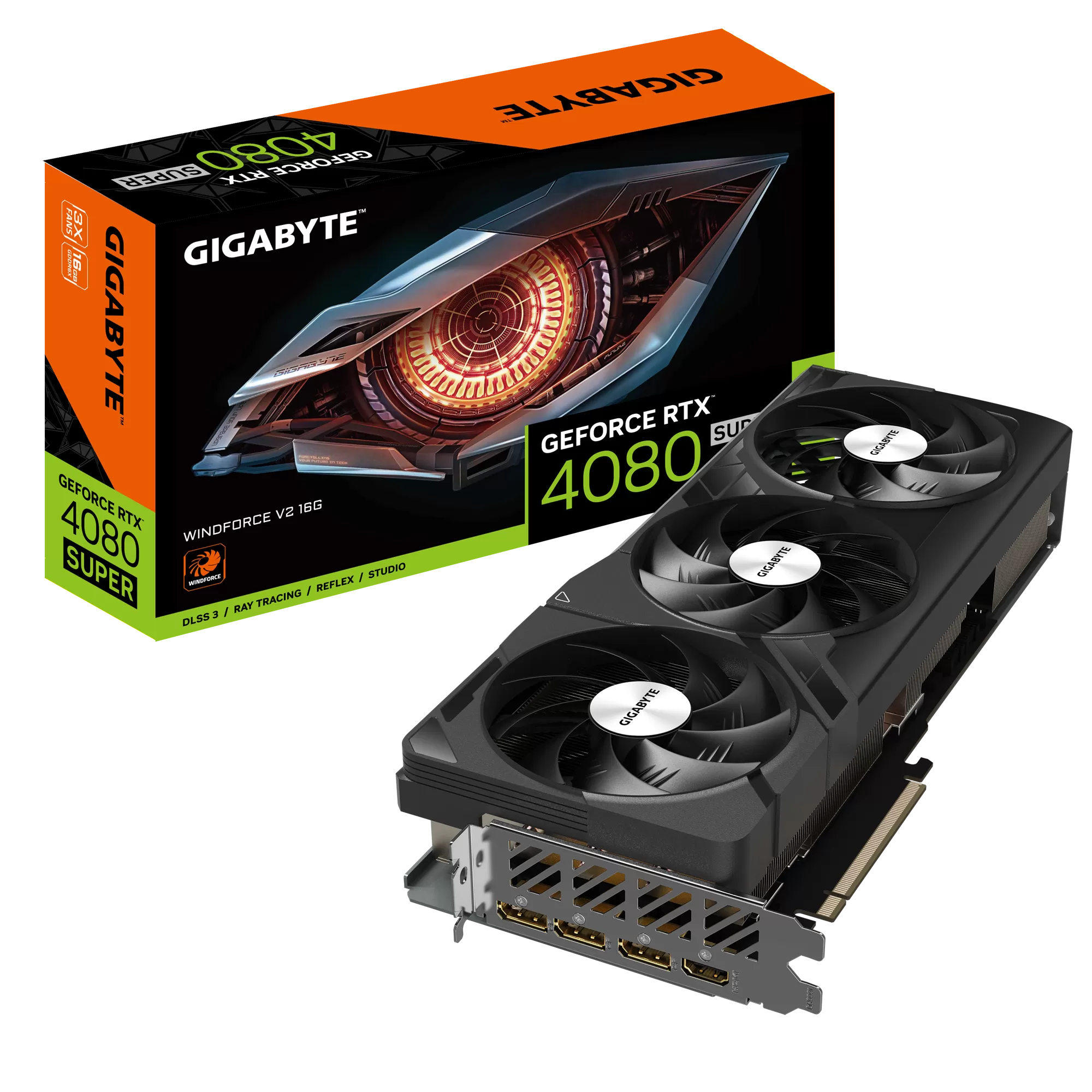 Placa Video Gigabyte GeForce RTX 4080 SUPER WINDFORCE V2 16GB GDDR6X 256 biti