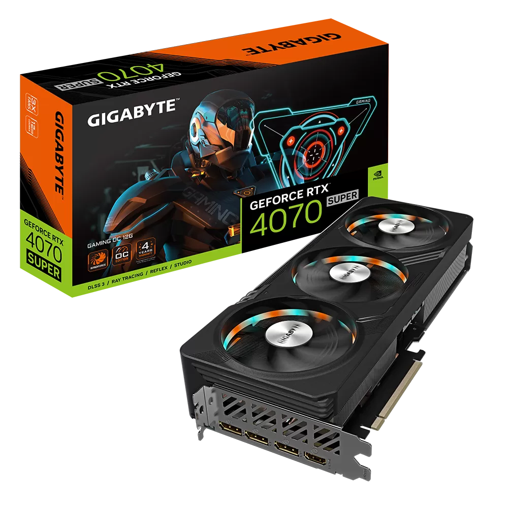 Placa Video Gigabyte GeForce RTX 4070 SUPER GAMING OC 12GB GDDR6X 192 biti