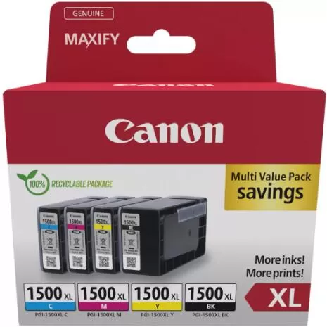 Pachet Cartuse Inkjet Canon PGI-1500XL Multipack B/C/M/Y