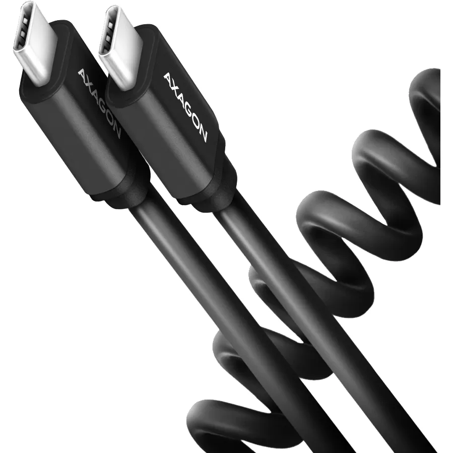 Cablu Axagon BUCM-CM10TB USB-C la USB-C 0.6m 3A Twister Black