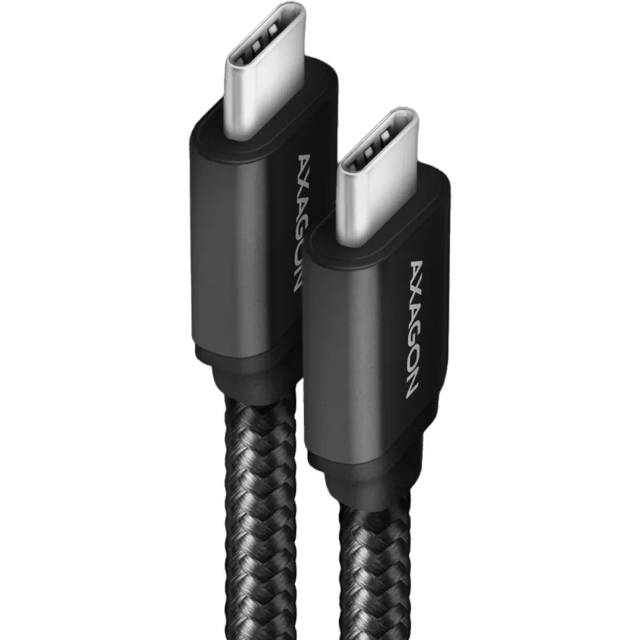 Cablu Axagon BUCM32-CM10AB USB-C la USB-C 3.2 Gen2 1m 5A 4K HD Impletit Black
