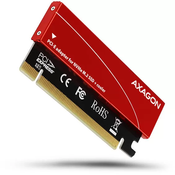 Adaptor Axagon PCEM2-S PCI-E 3.0 16x - M.2 SSD NVMe Cooler inclus