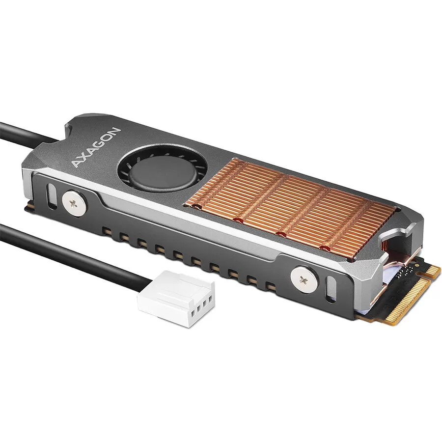 Radiator Activ Axagon CLR-M2FAN  pentru M.2 SSD  Suport SSD 80 mm