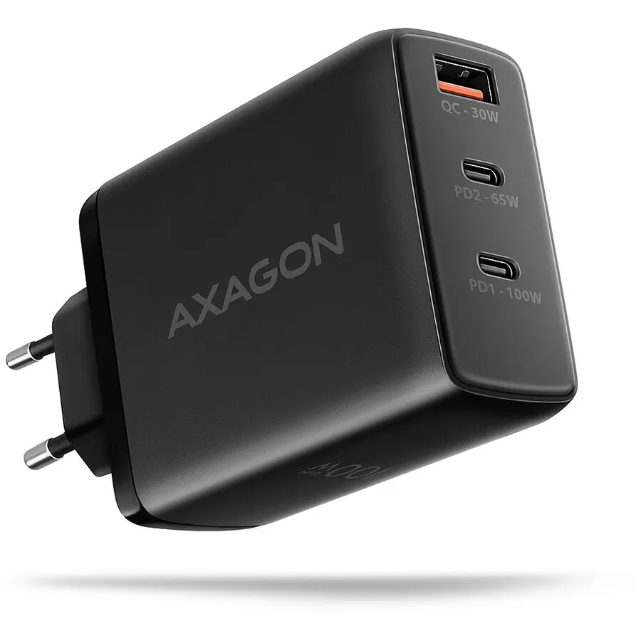 Incarcator Retea Axagon ACU-DPQ100 2 x USB Type-C + USB Type-A 100W Black