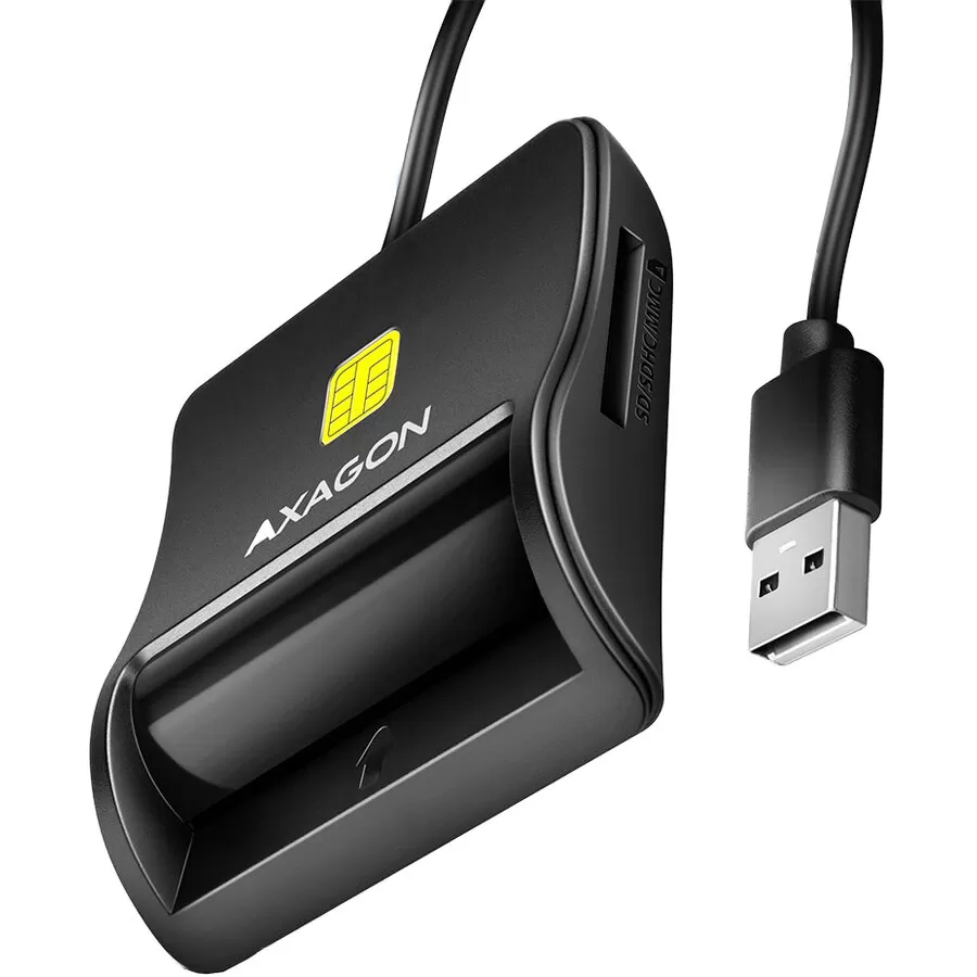 Card Reader Axagon CRE-SM3SD USB-A SD microSD SmartCard SIM