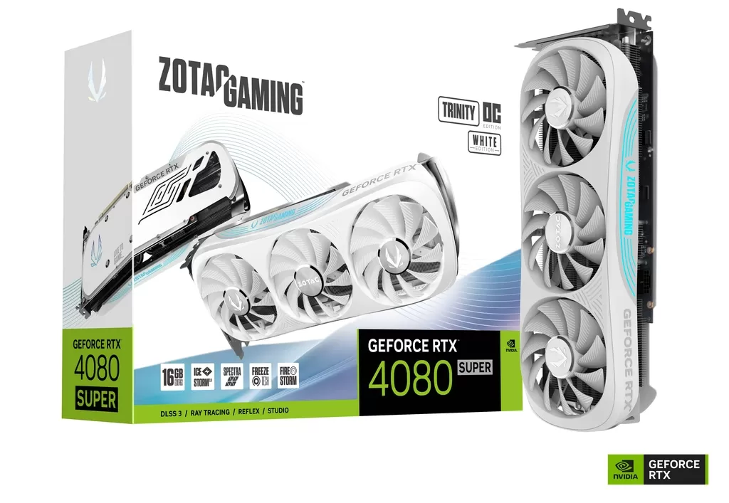 Placa Video Zotac GAMING GeForce RTX 4080 SUPER Trinity OC White Edition 16GB GDDR6X 256 biti