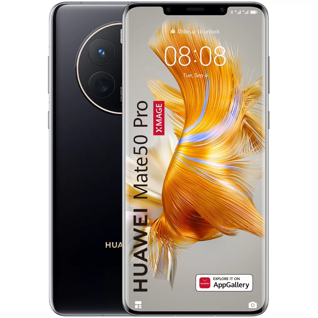 Telefon Mobil Huawei Mate 50 Pro  256GB Flash  8GB RAM  Dual SIM  4G  Black  DESIGILAT