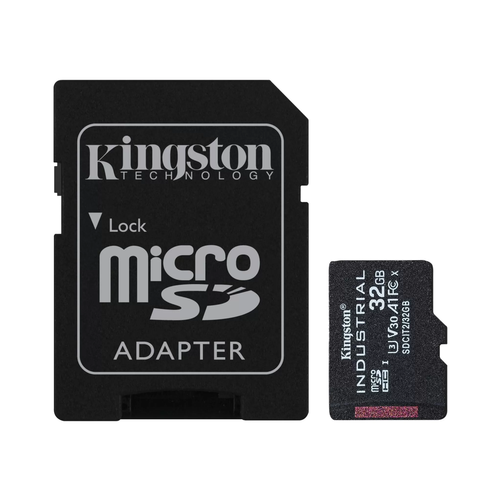 Card de memorie Kingston Industrial  32GB  Micro SDHC  UHS-I  U3  V30  A1 + Adaptor SD