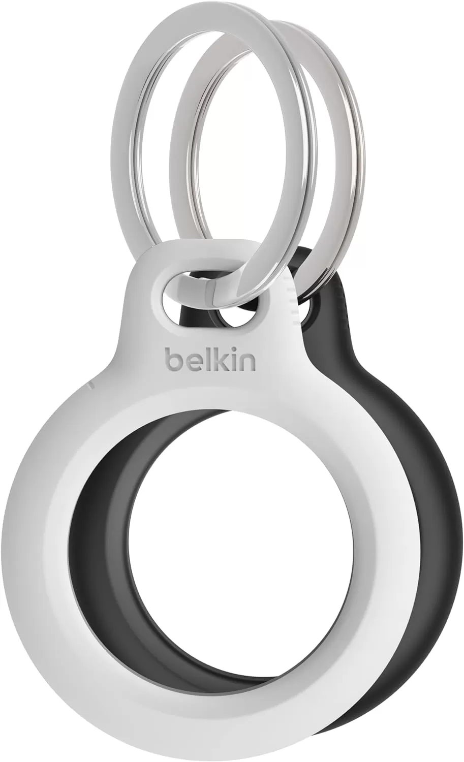 Breloc Belkin pentru Apple AirTag Secure Holder Keychain 2 Pack Black & White