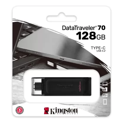 Flash Drive Kingston DataTraveler 70 128GB USB 3.2 Type-C