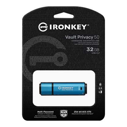 Flash Drive Kingston IronKey Vault Privacy 50 32GB USB 3.2 Gen1 Type-A