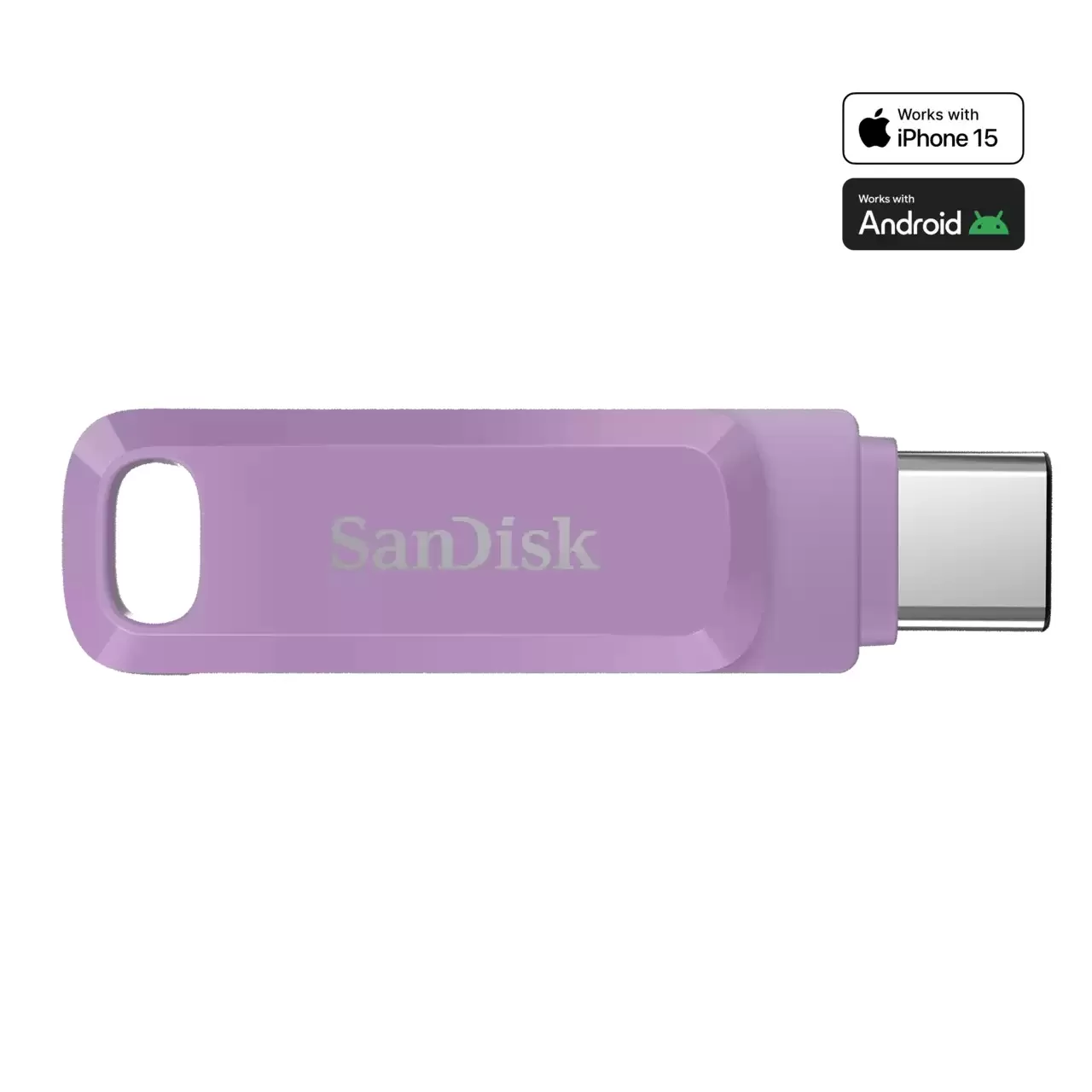 Flash Drive Sandisk Ultra Dual Drive Go 64GB USB-C + USB-A Lavender