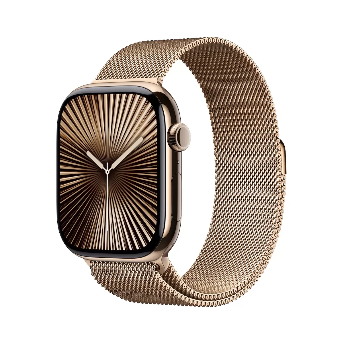 Smartwatch Apple Watch 10 GPS + Cellular 46mm Carcasa Gold Titanium Bratara Gold Milanese Loop - S/M