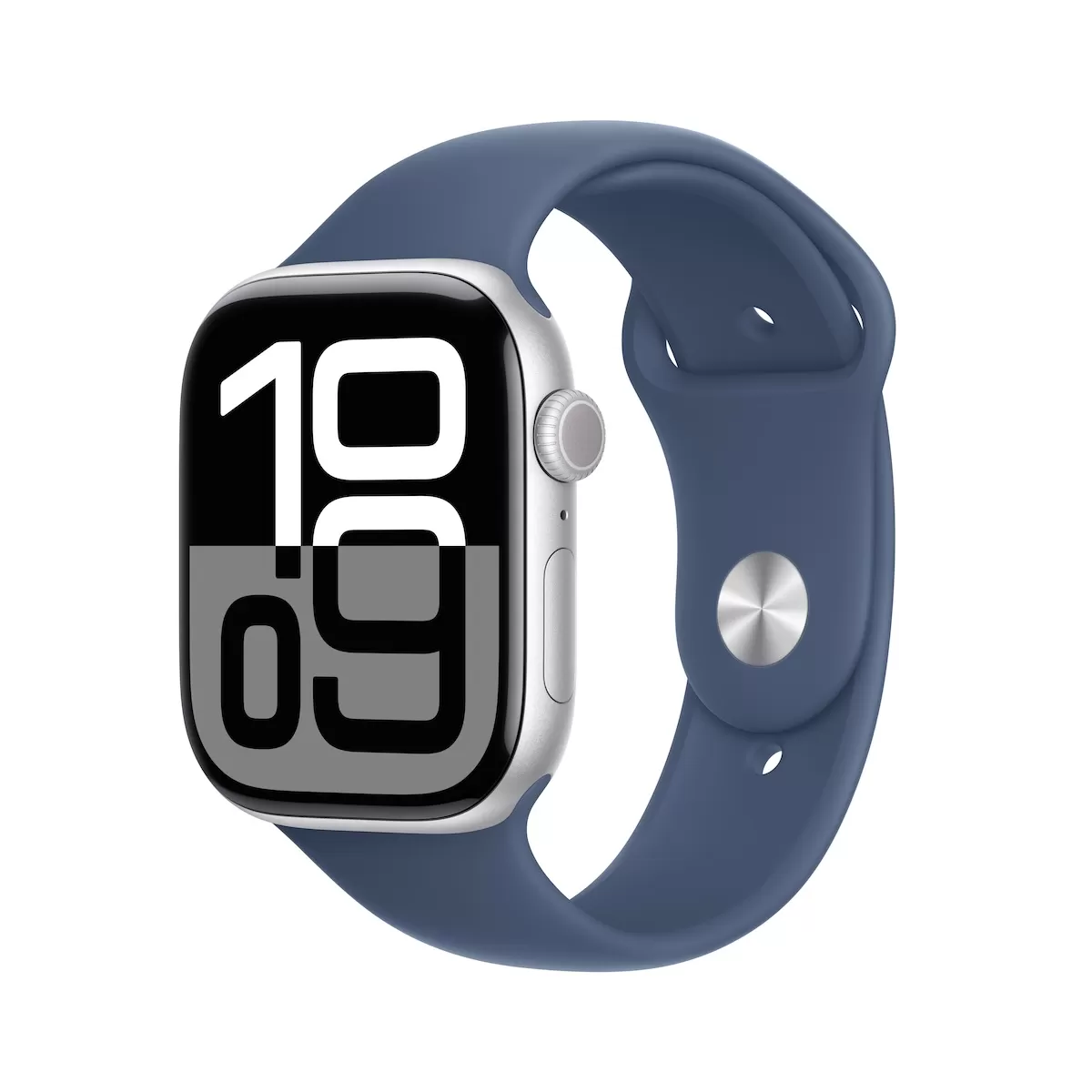 Smartwatch Apple Watch 10 GPS 42mm Carcasa Silver Aluminium Bratara Denim Sport - S/M