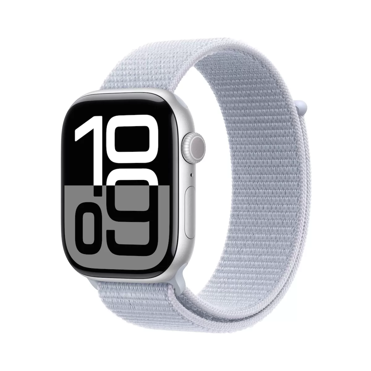 Smartwatch Apple Watch 10 GPS 42mm Carcasa Silver Aluminium Bratara Blue Cloud Sport Loop