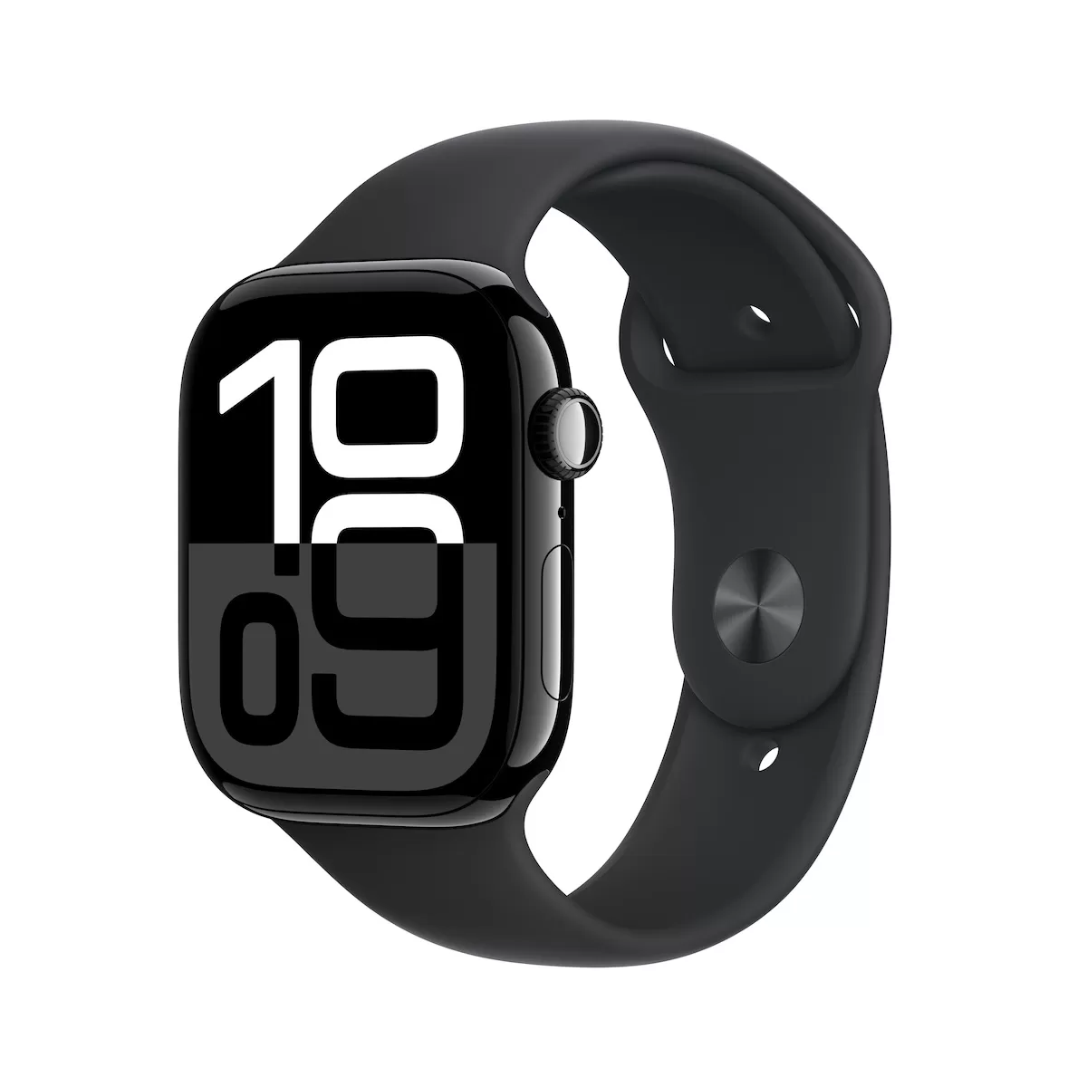 Smartwatch Apple Watch 10 GPS  42mm  Carcasa Jet Black Aluminium  Bratara Black Sport - S/M