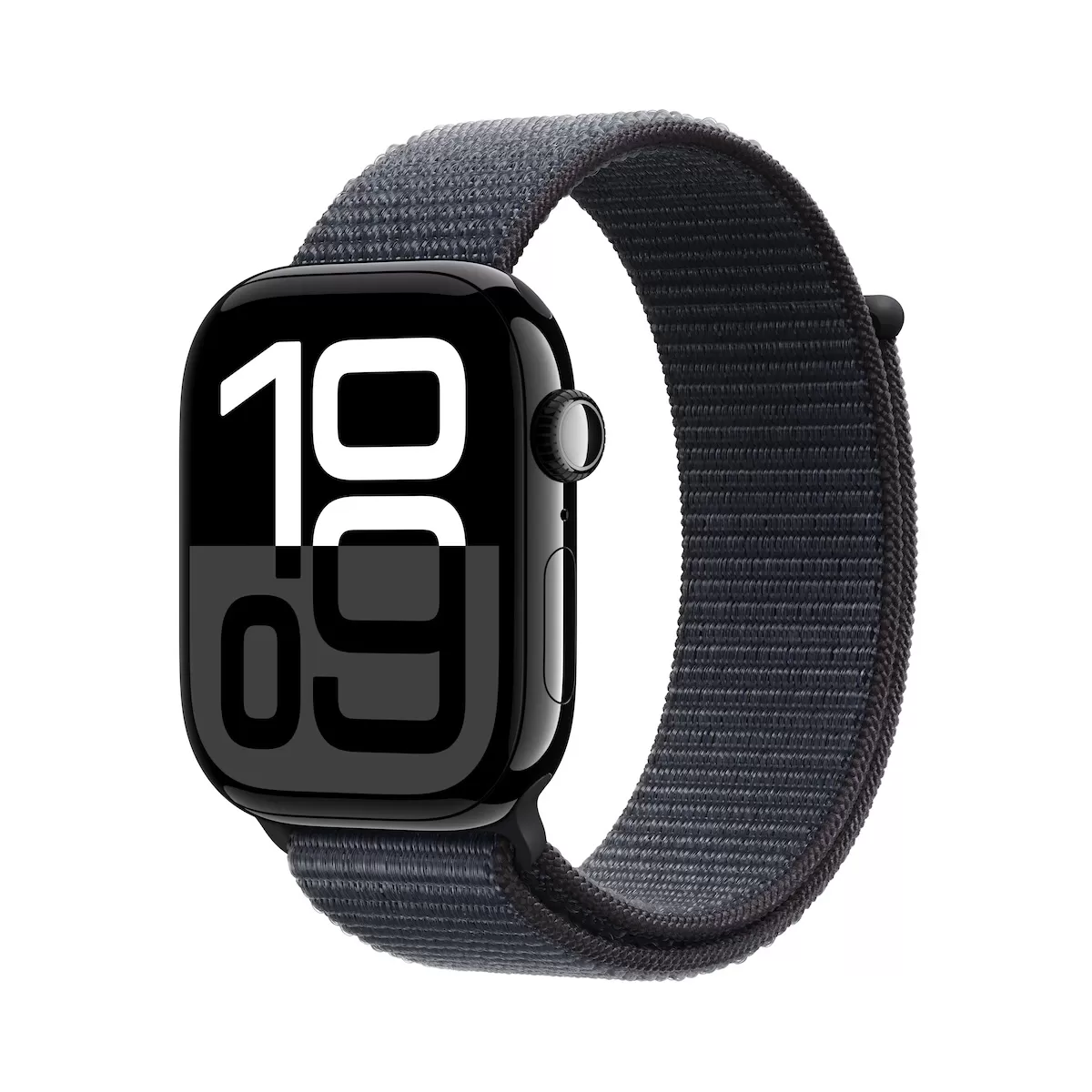 Smartwatch Apple Watch 10 GPS  42mm  Carcasa Jet Black Aluminium  Bratara Ink Sport Loop