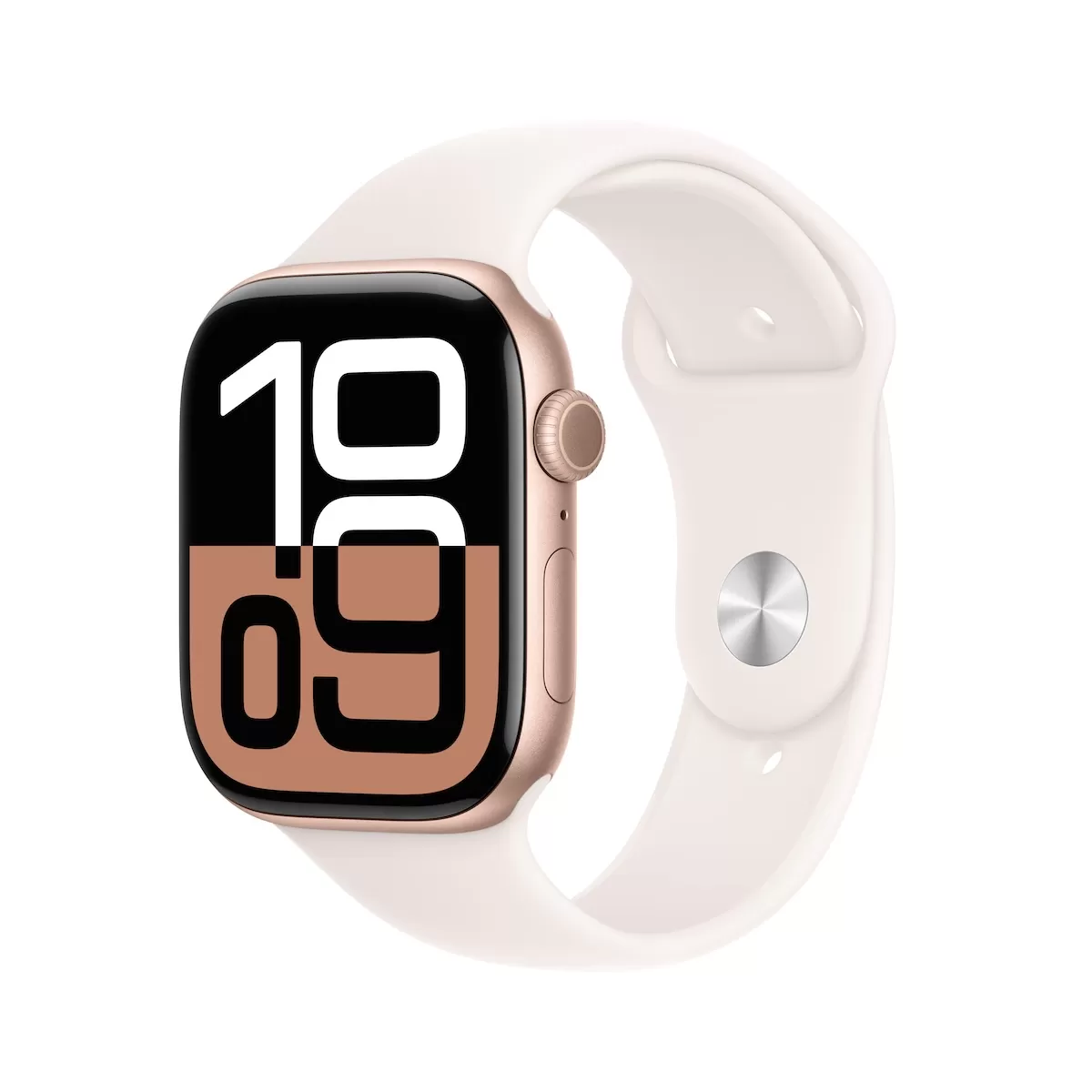 Smartwatch Apple Watch 10 GPS  42mm  Carcasa Rose Gold Aluminium  Bratara Light Blush Sport - S/M