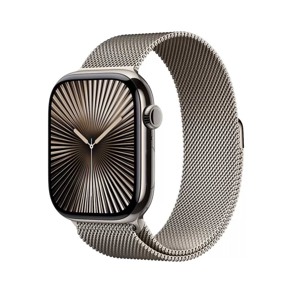 Smartwatch Apple Watch 10 GPS + Cellular  46mm  Carcasa Natural Titanium  Bratara Natural Milanese Loop - M/L