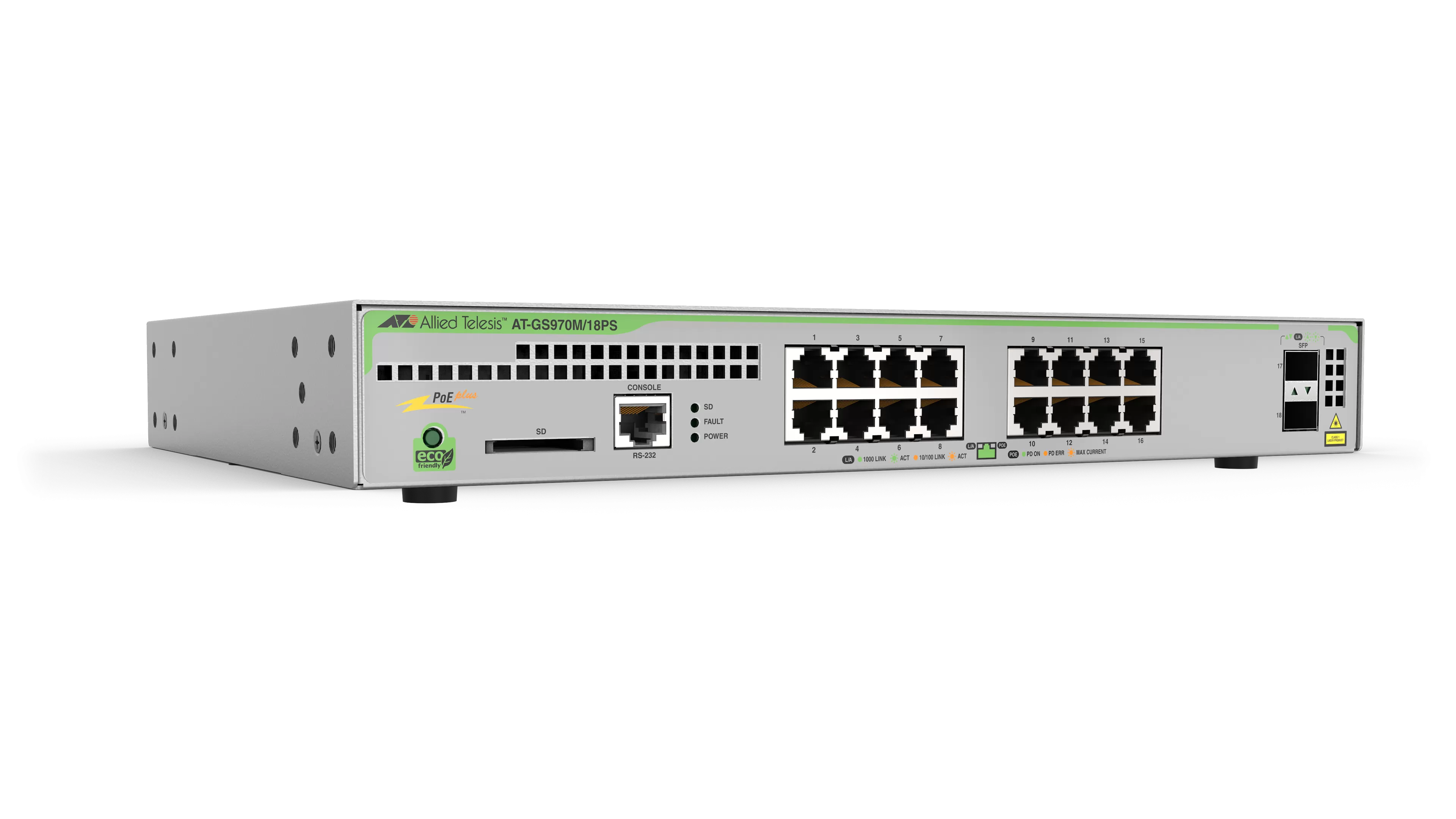 Switch Allied Telesis GS970M/18PS cu management cu PoE 16x1000Mbps + 2xSFP