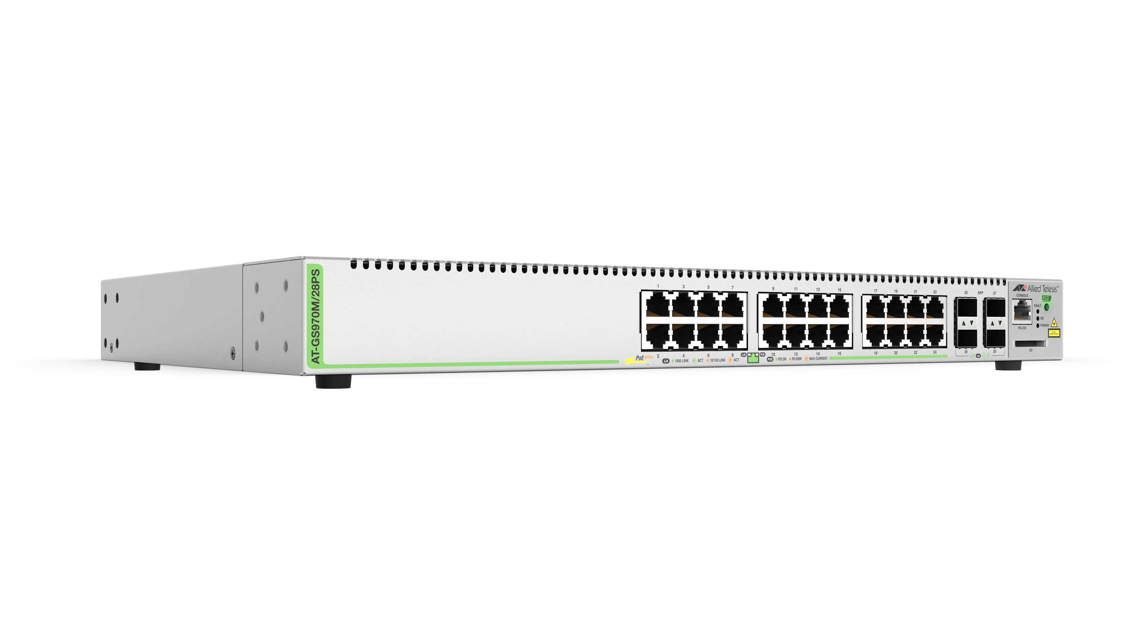 Switch Allied Telesis GS970M/28PS cu management cu PoE 24x1000Mbps + 4xSFP