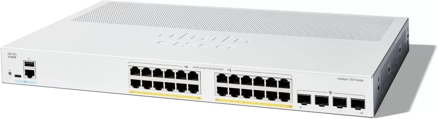 Switch Cisco Catalyst C1300-24P-4G cu management cu PoE 24x1000Mbps + 4xSFP