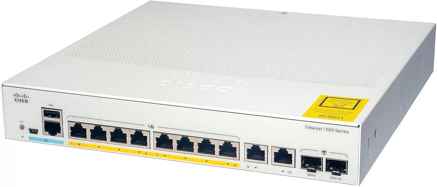 Switch Cisco Catalyst C1000-8FP-2G-L cu management cu PoE 8x1000Mbps + 2xSFP/RJ-45 combo