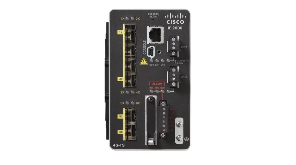 Switch Cisco Catalyst IE-2000-4TS-G-L cu management fara PoE 4x100Mbps + 2xSFP