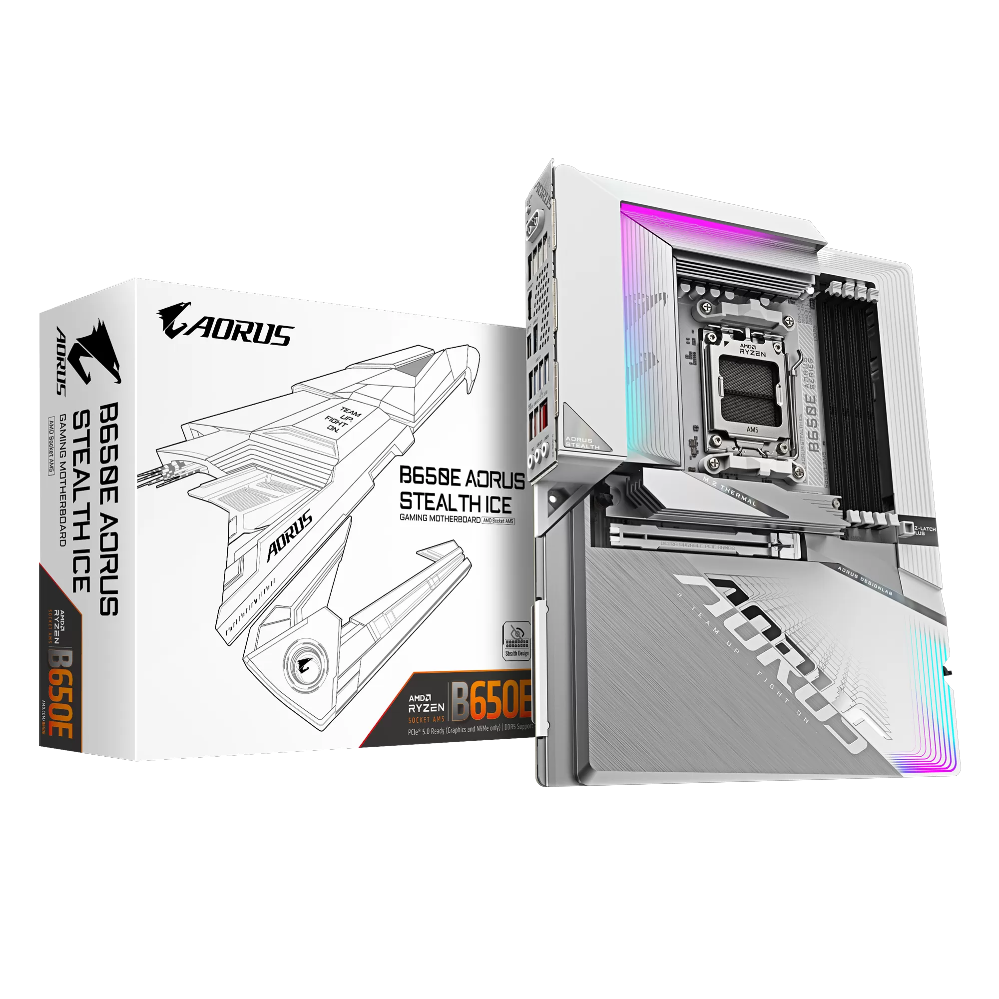 Placa de baza Gigabyte B650E AORUS STEALTH ICE Socket AM5