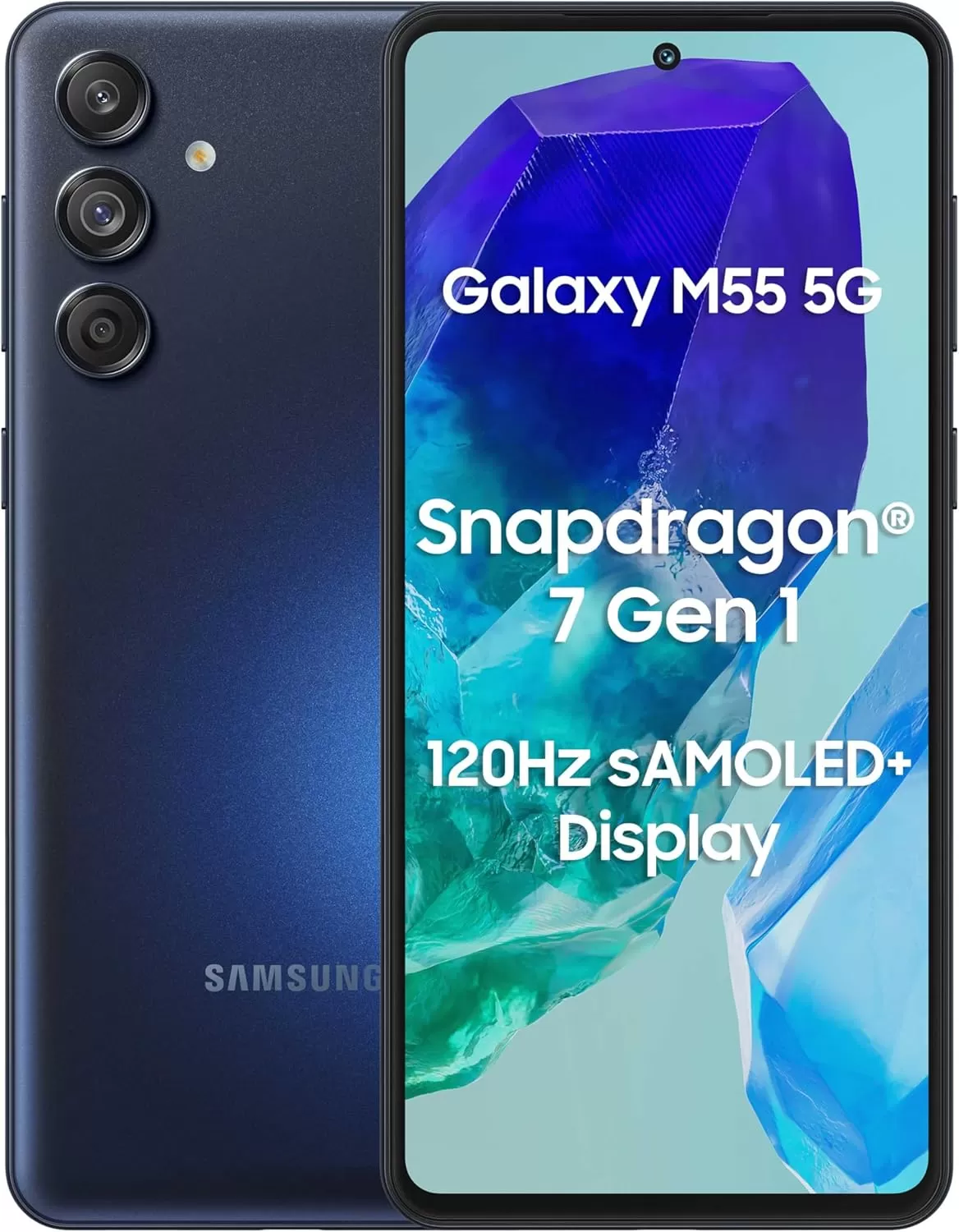 Telefon Mobil Samsung Galaxy M55 M556  128GB Flash  8GB RAM  Dual SIM  5G  Dark Blue